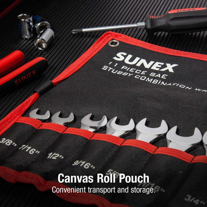 Sunex Tools 9930 SAE Stubby Combination Wrench Set